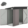 Costway Gartenhaus Metall 235 x 117 x 185 cm Hellbraun
