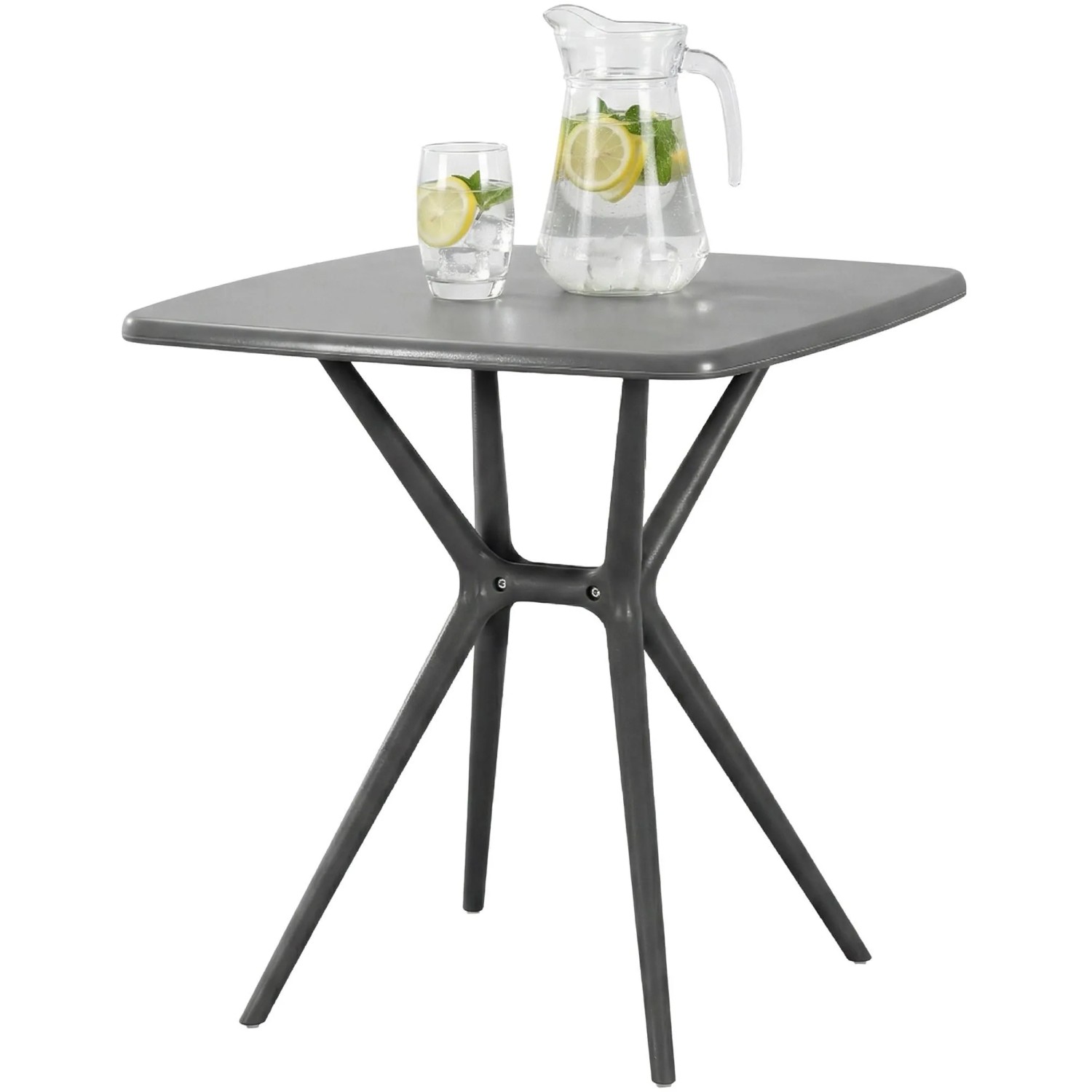 CLP Gartentisch Becky Eckig 72 X 72 cm Dunkelgrau