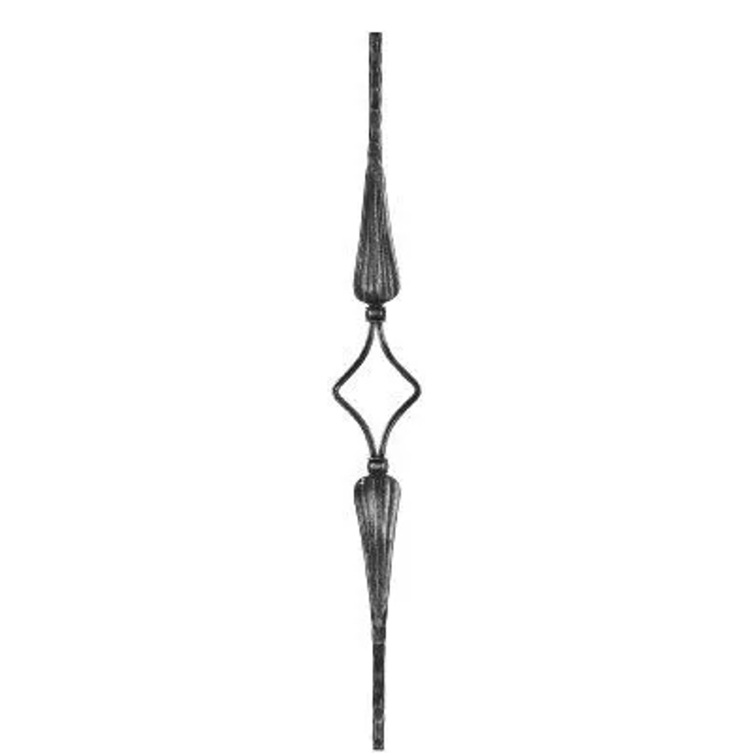 FeNau Zierstab Länge 900 mm Material 16x16 mm Gehämmert Stahl S235JR Roh