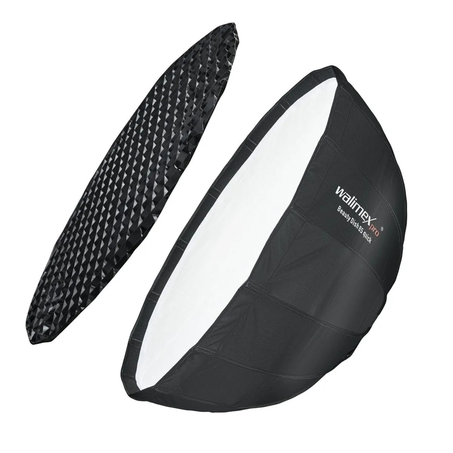 Walimex Pro Beauty Dish Softbox Ø850X400Mm Qa85 Faltbar Grid Diffusoren Tasche