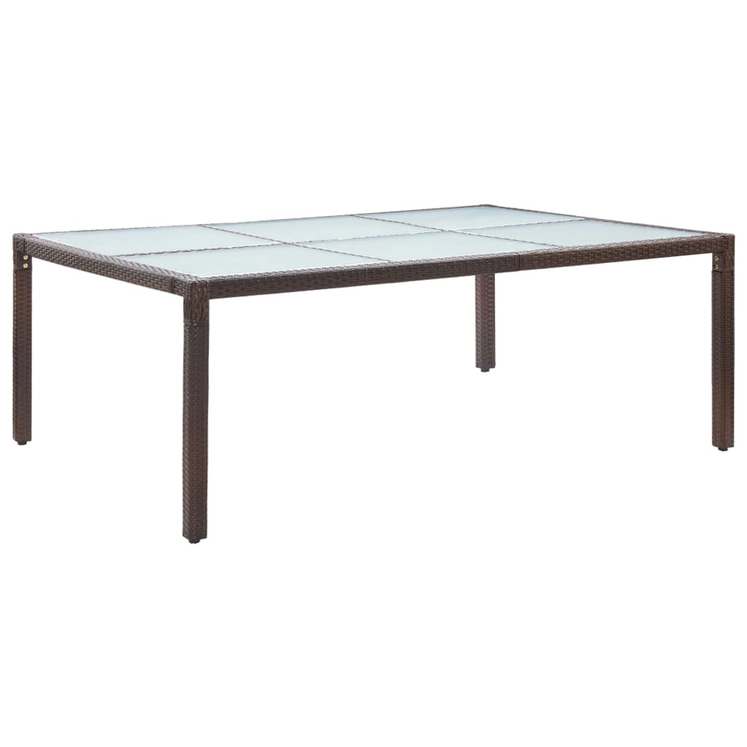 vidaXL Garten-Esstisch Braun 200x150x74 cm Poly Rattan 46128