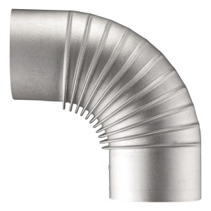Firefix Rauchrohrbogen 90° Ø 120 mm aus Aluminium für Kaminöfen.