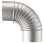 Firefix Rauchrohrbogen 90° Ø 120 mm aus Aluminium für Kaminöfen.