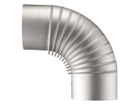 FIREFIX A120/B4 FAL Ofenrohr Bogen 45°, ø 120 Mm, Stahlblech 0,6 Mm, Konisch, Für Temperaturen Bis 400°C