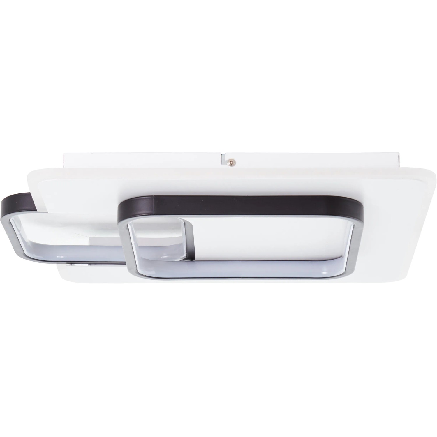Moderne LED-Deckenleuchte Rezia, 45x40 cm, in Weiß und Schwarz für den Innenbereich.