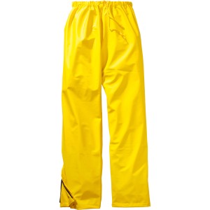 Gelbe Scheibler Regenbundhose aus PU-beschichtetem Material für Arbeitskleidung.