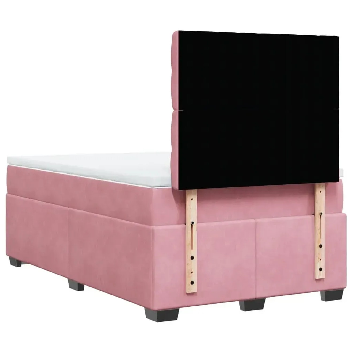 Rosa vidaXL Boxspringbett 120x200 cm mit Matratze und Kopfteil.