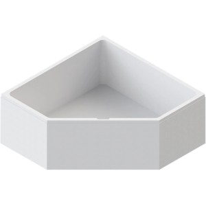 Ottofond Wannenträger Miami für Eckwanne, weiße Hartschaum-Konstruktion.