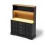 Merax Sideboard 150x120 cm LED Steckdose Weinregal 4 Schubladen Bar