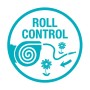 Symbol für Gardena RollControl Schlauchbox: Automatisches Aufrollen des Gartenschlauchs.