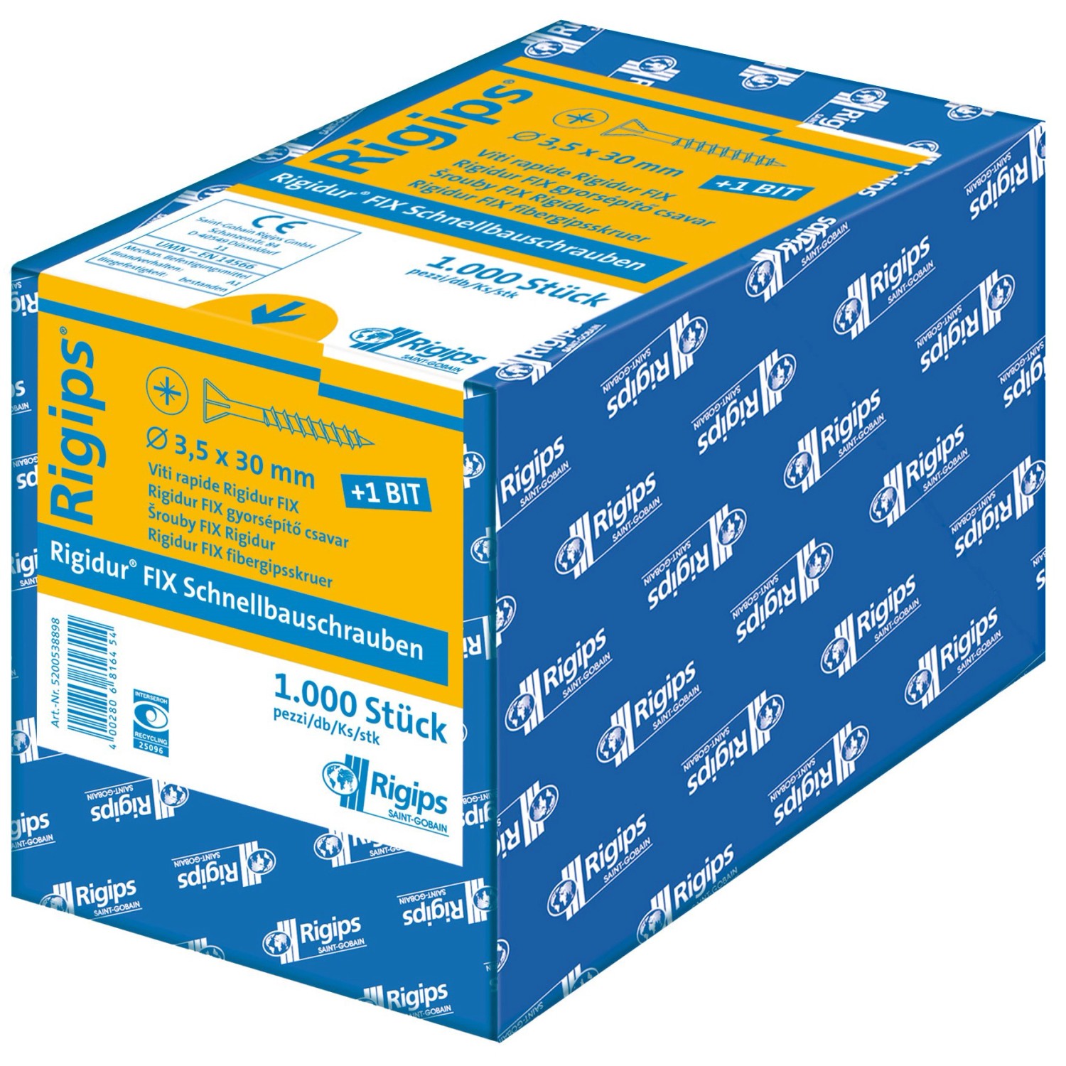 Rigidur Fix Schnellbauschraube 3,5 x 30 mm a 1.000 St.Typ UMN nach EN