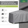 Graue Mehr Garten Schutzhülle für rechteckigen Gartentisch, schützt vor Sonne, Regen, Schnee und Wind.