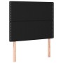 Schwarzes vidaXL Boxspringbett mit Stoffbezug, 80x200 cm, inklusive Matratze.