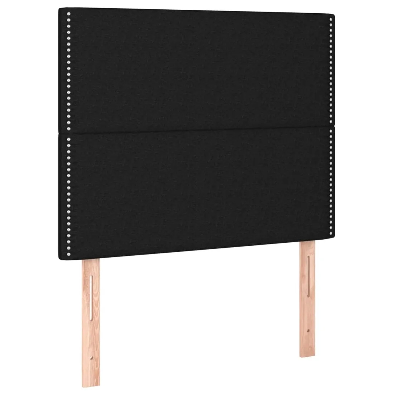 Schwarzes vidaXL Boxspringbett mit Stoffbezug, 80x200 cm, inklusive Matratze.