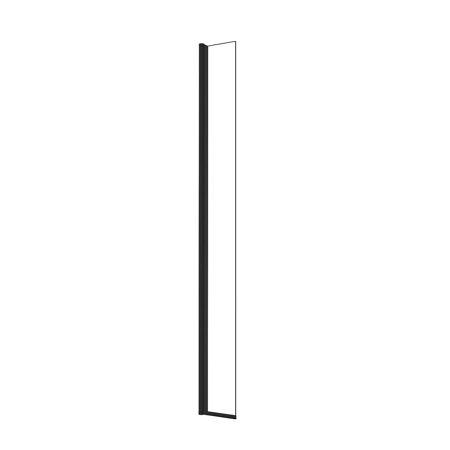 AICA Flipper-Panel Duschdrehwand 30 x 200 cm Passend Für 10 mm Glas Matt Schwarz Rahmen