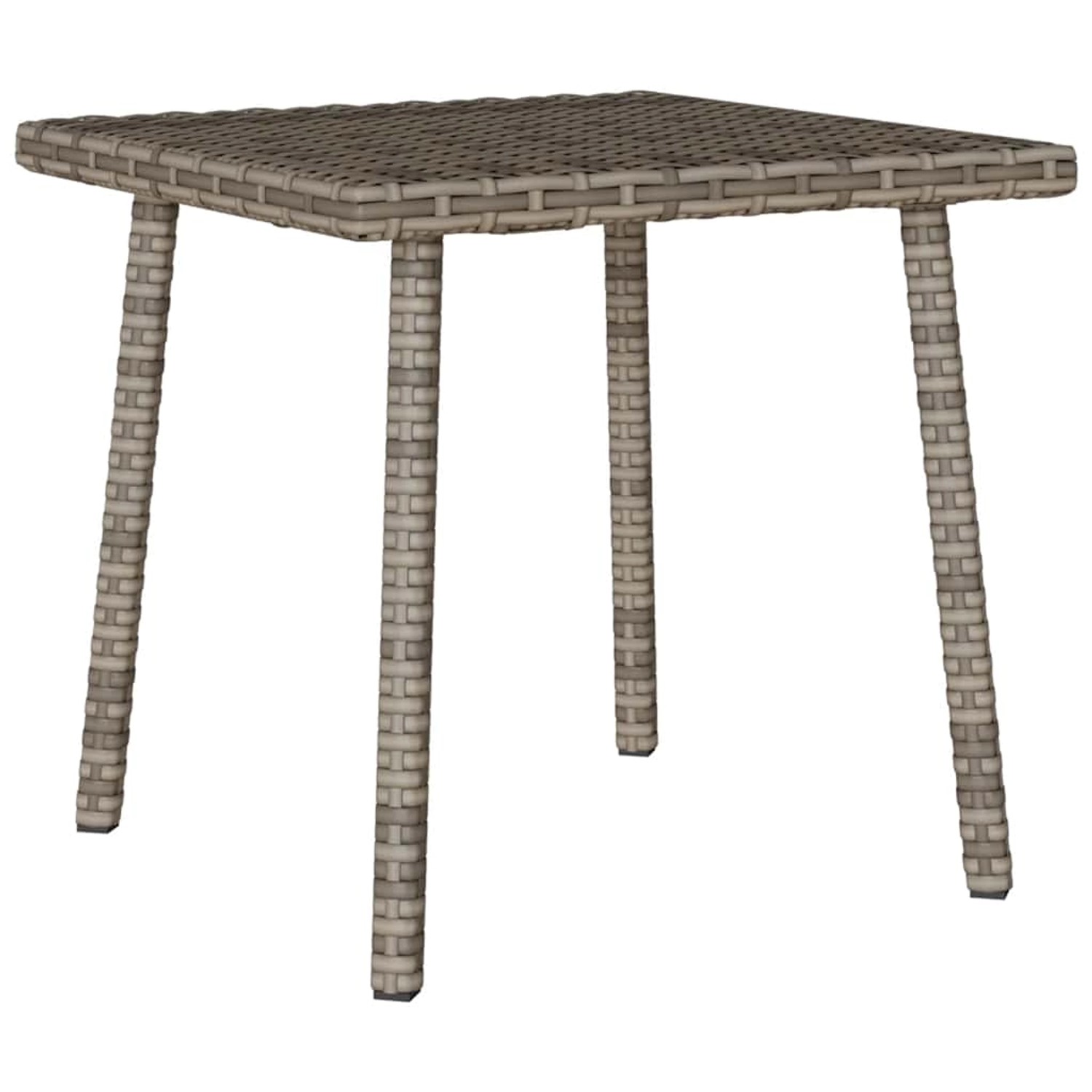 vidaXL Garten-Couchtisch Rechteckig Grau 40x40x37 cm Poly Rattan 4104047