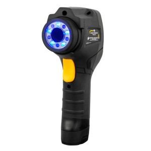 Digitalthermometer ILD 10 von PCE Instruments, ein Messwerkzeug mit breitem Messbereich und LED-Leuchtring.