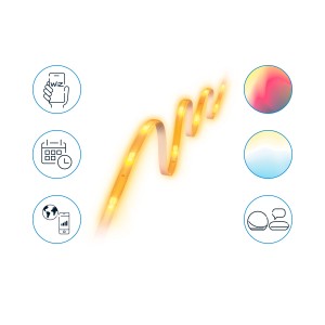 WiZ LED-Strip 4m, Tunable White & Color, smarte Leuchte für individuelle Lichtstimmung.