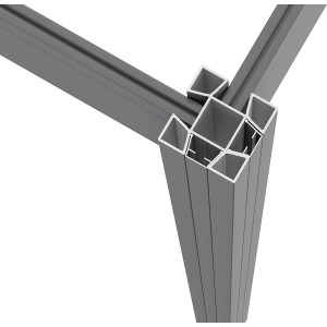 ZacAlu Aluminium-Zaunpfosten, silbergrau, mit Schwalbenschwanznut für flexible Zaunbau-Lösungen.