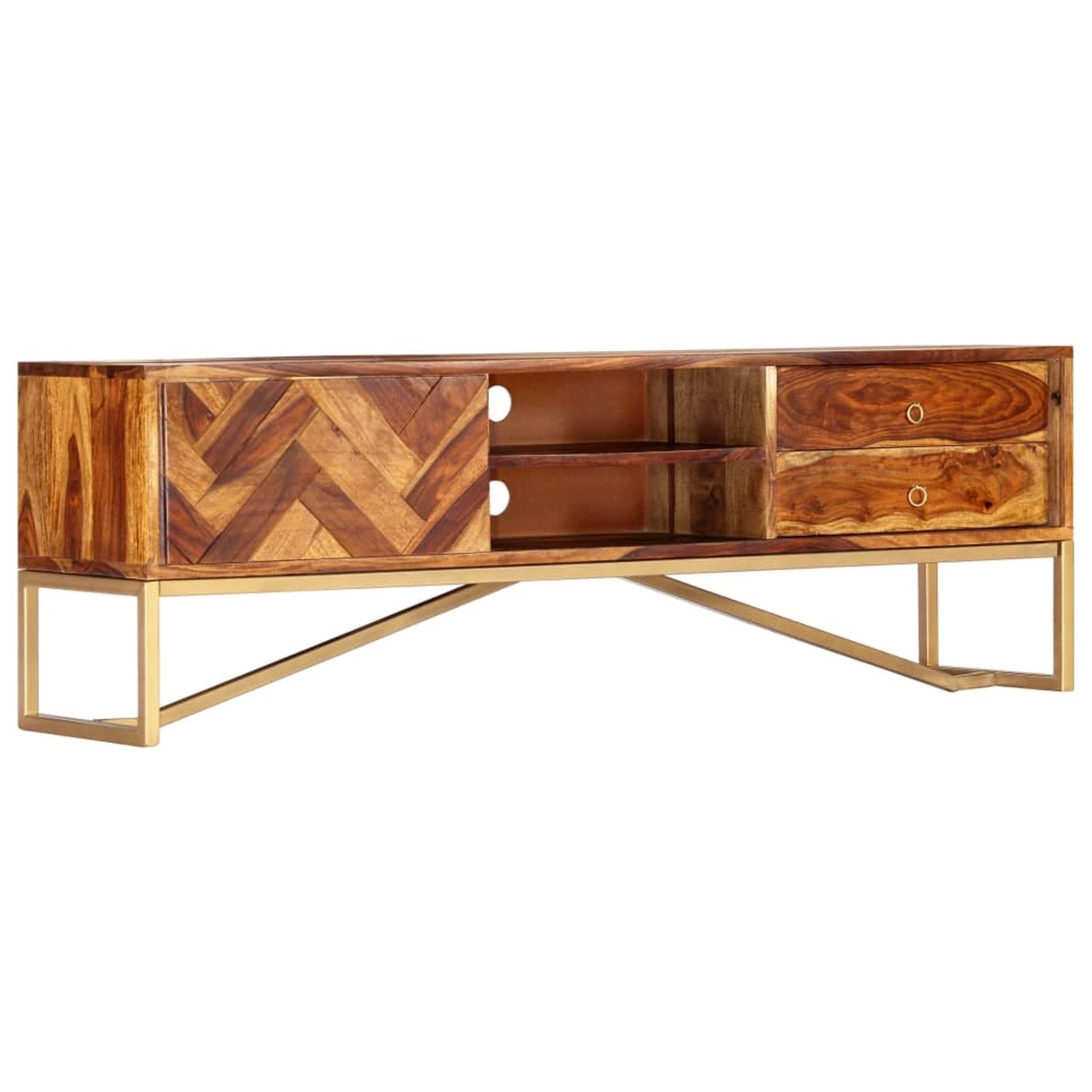 vidaXL TV-Schrank 140x30x45 cm Massivholz Akazie 247998
