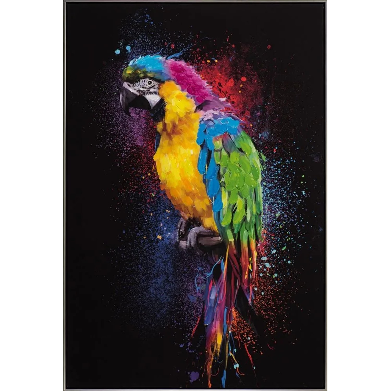 Art Universe Leinwandbild Farbenprächtiger Papagei 82 x 122 cm