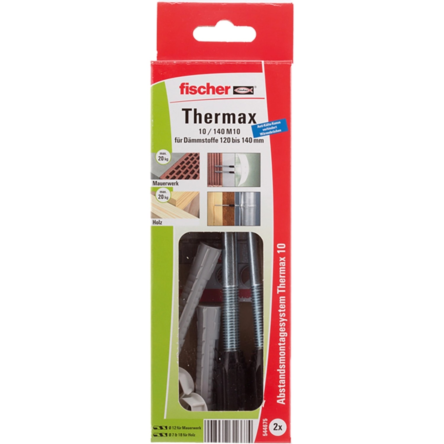 Thumbnail - Fischer Abstandsmontagesystem Thermax 10/140 M10 B 2 Stück