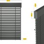 Schellenberg Raffstore Express mit Motor, 180x220 cm, Anthrazit, Maße dargestellt.