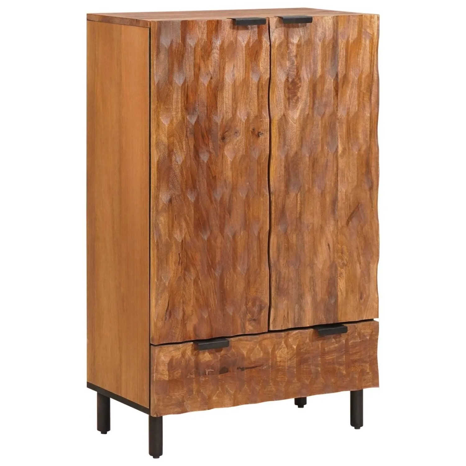 vidaXL Highboard mit Tür Akazienbraune Oberfläche 60 x 33 x 100 cm 4017930