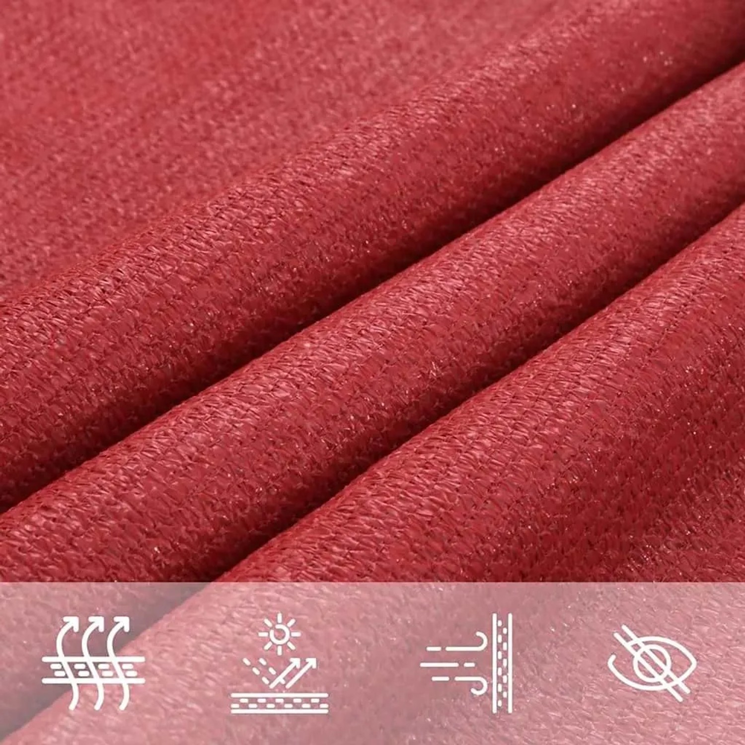 vidaXL Sonnensegel 160 g/m² Rot 4x5x5 m HDPE 311646