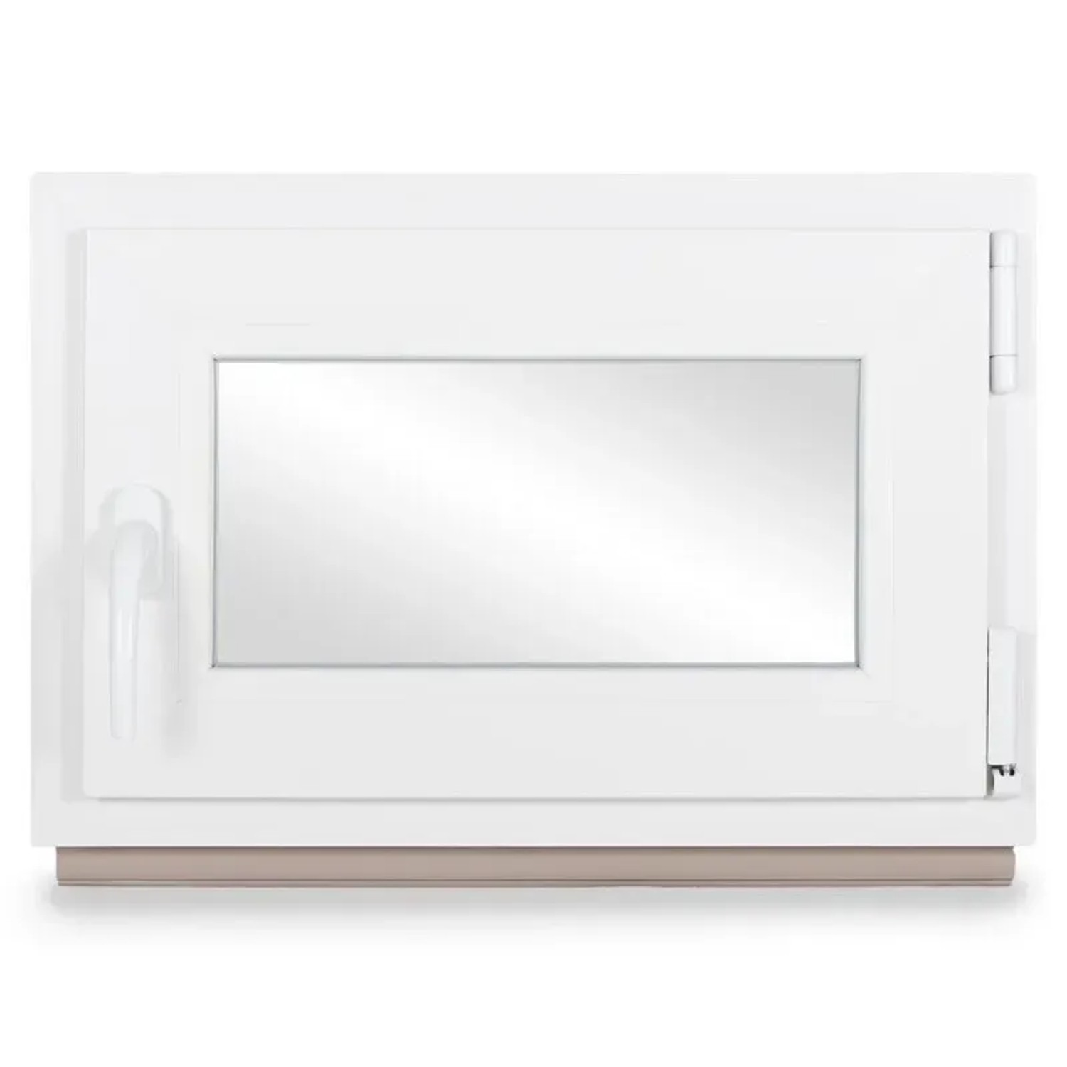 Neruli Kellerfenster Kunststoff Weiß Dreh-Kipp 105x45 cm BxH DIN Rechts 2 -Fach Glas Dichtung Grau