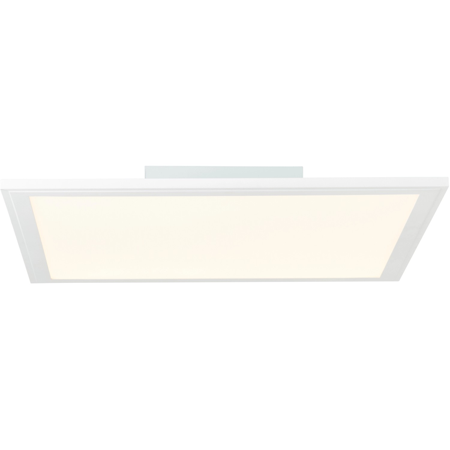 Weißes, dimmbares LED-Panel Abie 40x40 cm mit RGB-Farbsteuerung für die Deckenmontage.