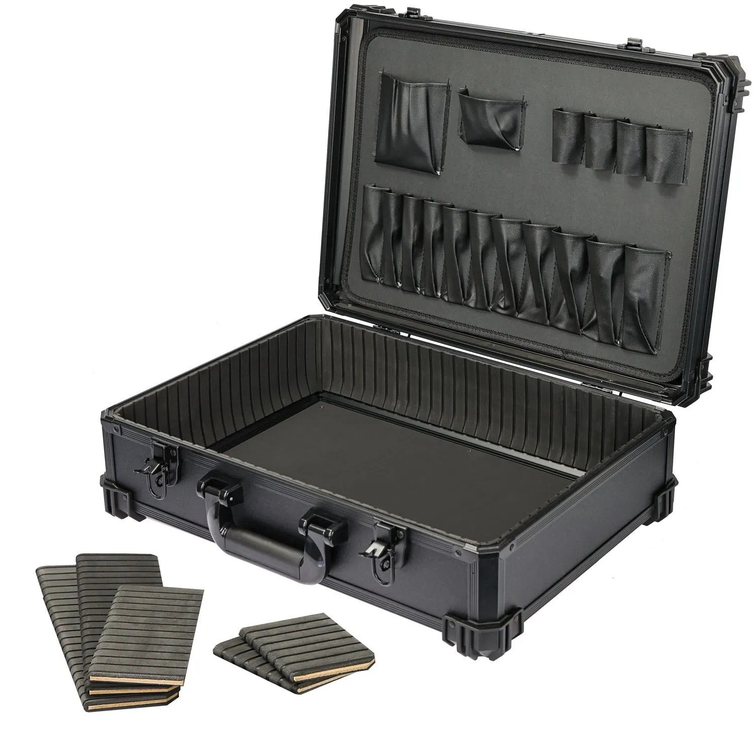 HMF 15702-02 Werkzeugkoffer Leer Werkzeugkasten Groß Individuelle Fachaufteilung 46 x 33 x 15 cm_2