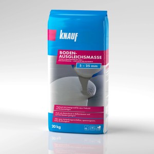 Knauf Bodenausgleichsmasse, 20 kg Sack, selbstverlaufend für Innen- & Außenbereich. Ideal für ebene Untergründe.