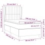 Skizze Boxspringbett creme, 90x190 cm, mit Matratze und Kopfteil. Bett für erholsamen Schlaf.