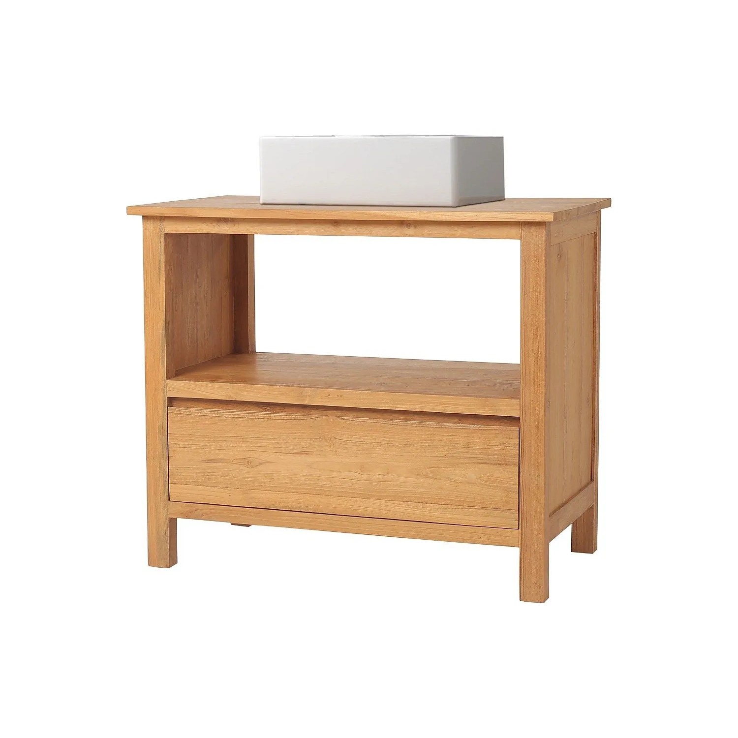 Vente-unique Einzelwaschtisch Ketapang Naturfarben Hell 90 cm