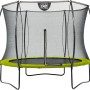 Grünes EXIT Silhouette Trampolin D305cm mit Sicherheitsnetz für den Garten.