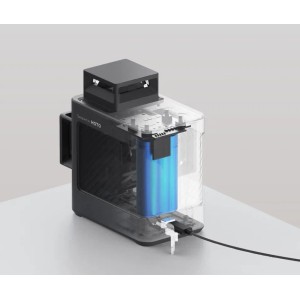 Hoto Kreuzlinienlaser: Transparente Ansicht zeigt 5200mAh Akku und USB-C Ladeanschluss. Präzises Messwerkzeug.