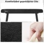 Costway Sitzbank, Polsterbank schwarz mit Metallbeinen, Detailansichten von Polster und Stoff.