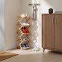Relaxdays Schuhregal Bambus Natur Klappbar 84 cm x 28 cm x 28 cm_2