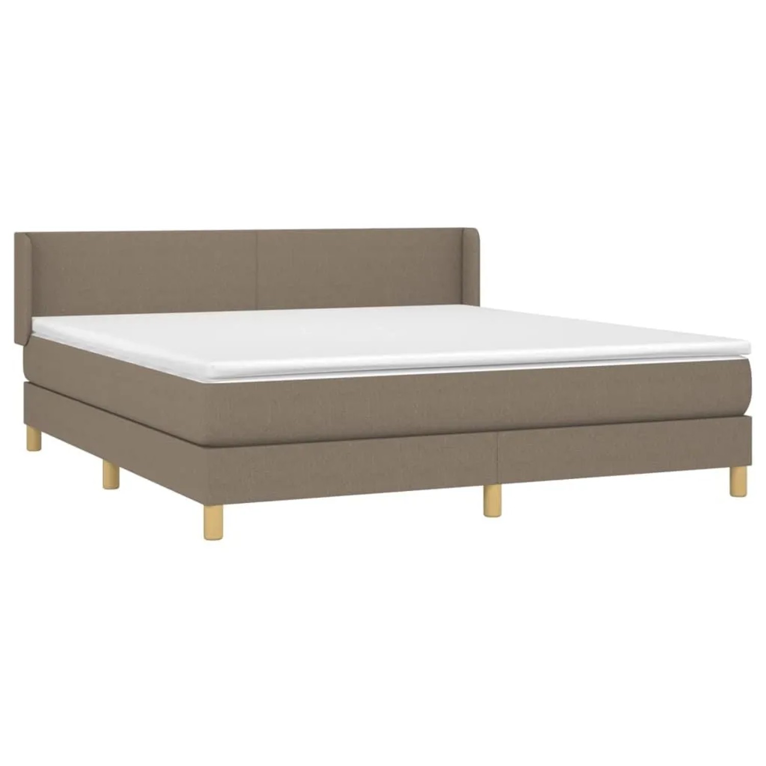 vidaXL Boxspringbett mit Matratze Taupe 180x200 cm Stoff 3130133 günstig online kaufen
