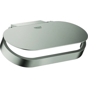 Grohe WC-Papierhalter Selection, Hard Graphite gebürstet, mit Deckel.