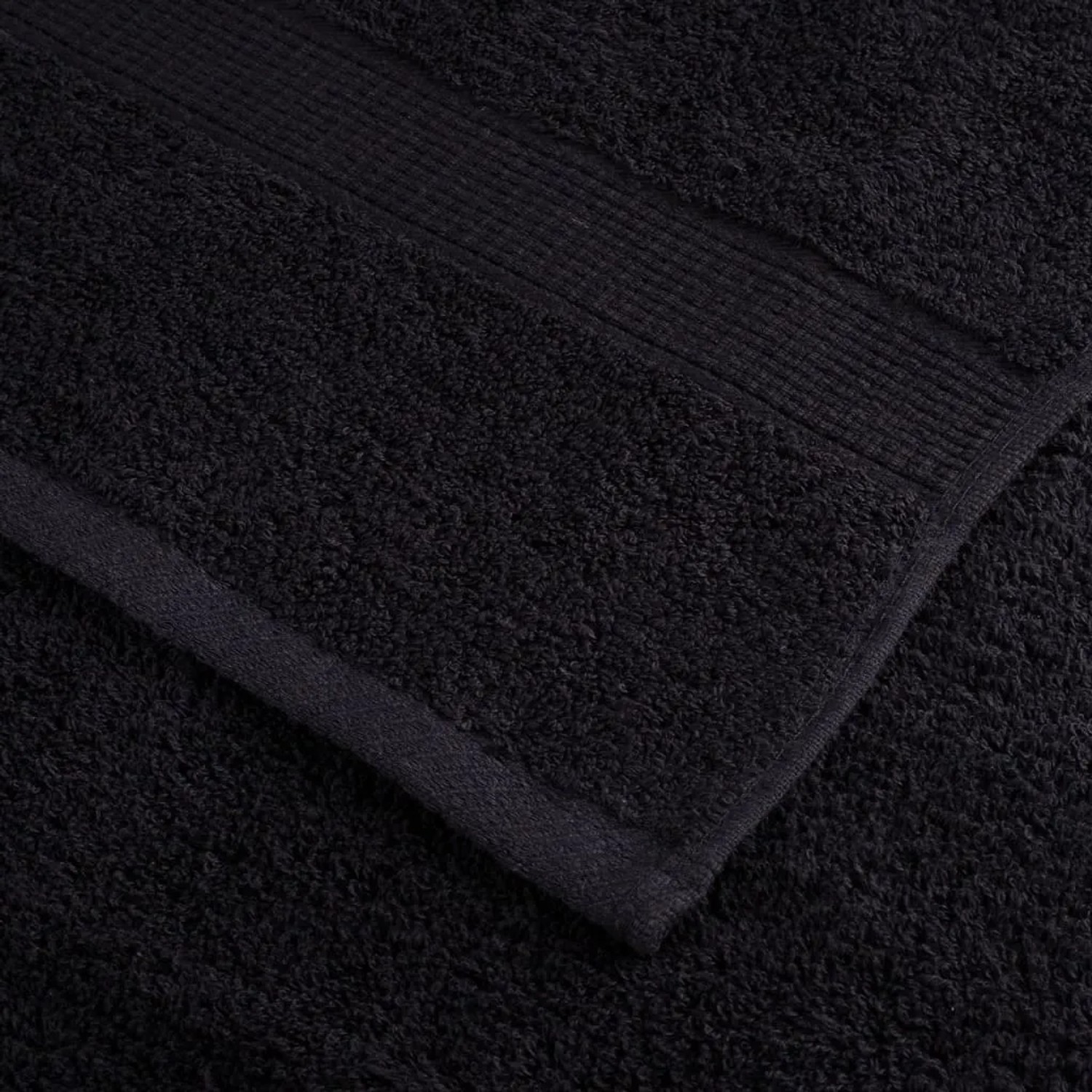 Schwarze Premium-Badetücher (4 Stk.) aus 100% Baumwolle, 100x150 cm, 600 g/m².