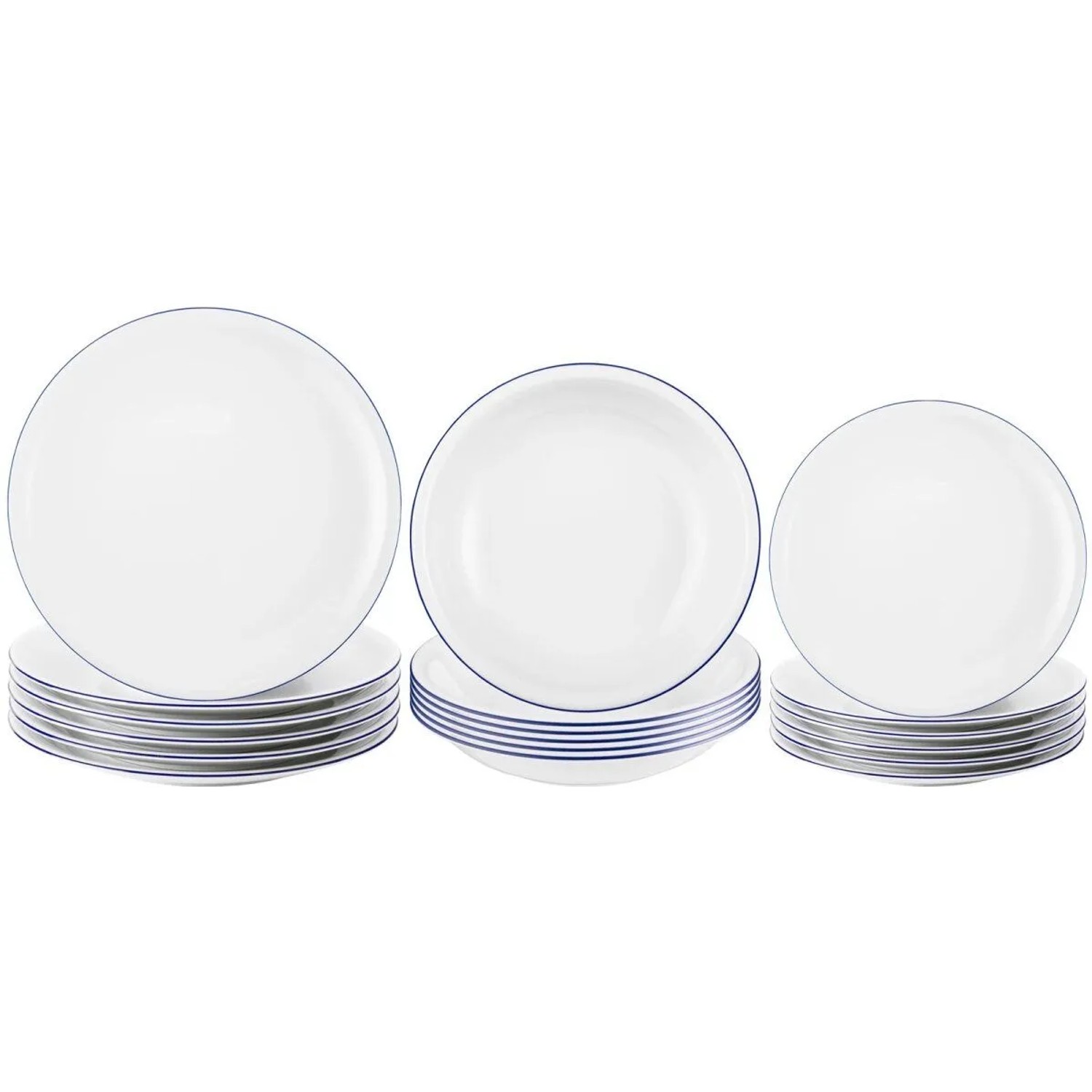 Seltmann Weiden Compact Blaurand Teller-Set 18-teilig