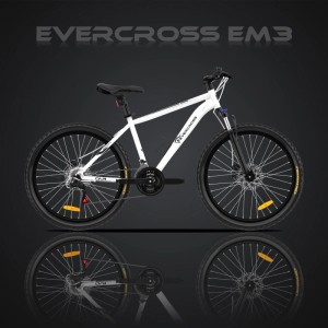 EVERCROSS Mountainbike EM3 Fahrrad 26 Zoll MTB für Damen und Herren Shimano 21 Gang Weiß