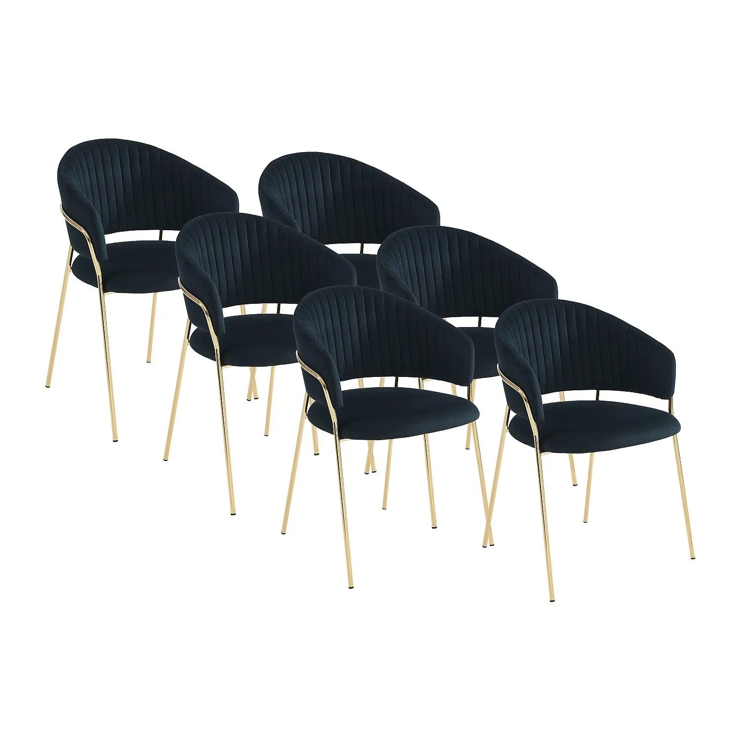 Vente-unique Stuhl Madolia Schwarz 55 cm