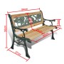 Kinder-Gartenbank aus Holz (84 cm) mit Tiermotiven auf der Rückenlehne.