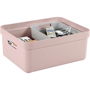 Rosa Sunware Aufbewahrungsbox Sigma Home (24 l) mit Griffen. Ideal zum Verstauen von Gegenständen.