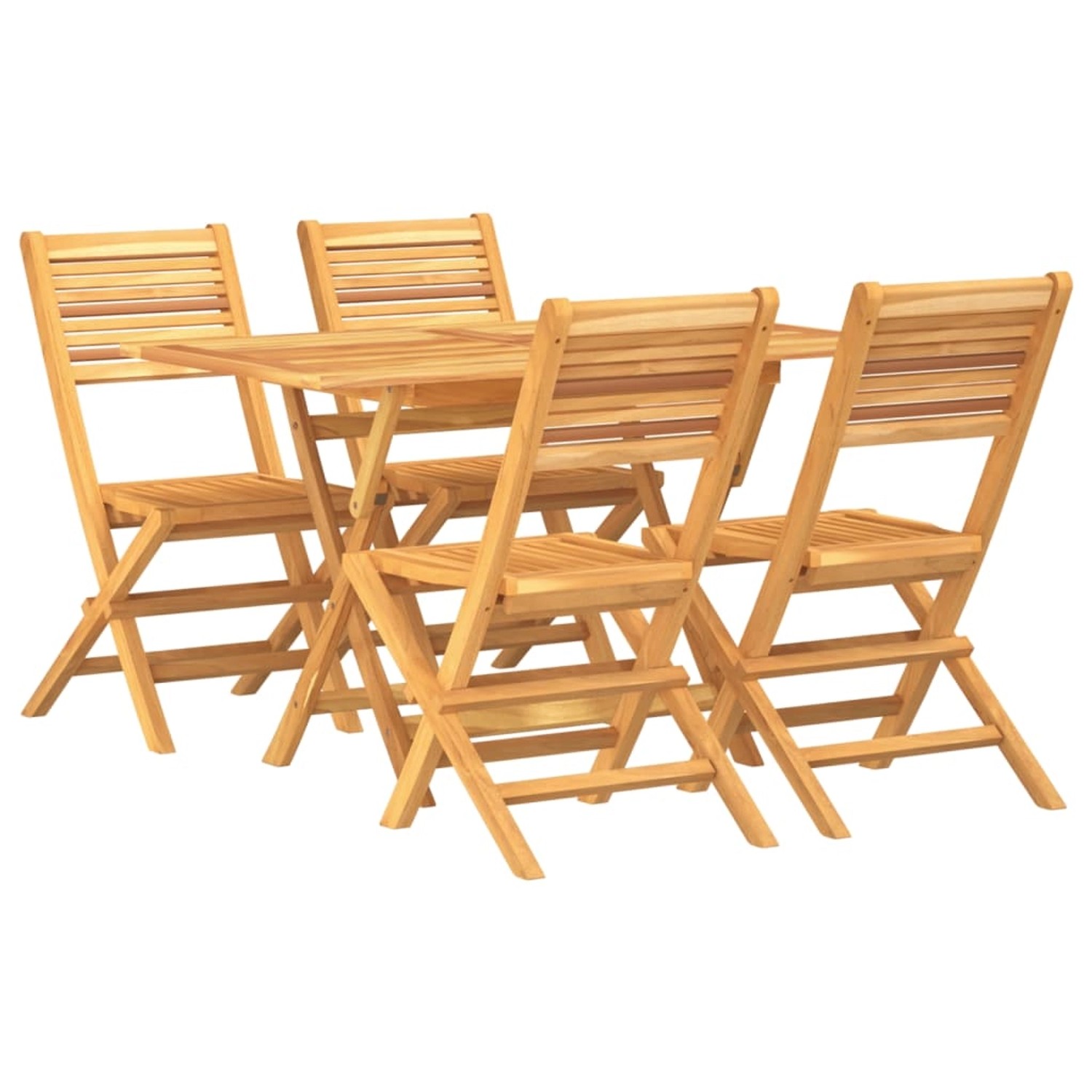 Vidaxl 5-tlg. Garten-essgruppe Massivholz Teak günstig online kaufen