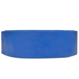 Blauer vidaXL Flachschlauch, 50 m, aus PVC. Ideal für Gartenbewässerung und Wasserversorgung.