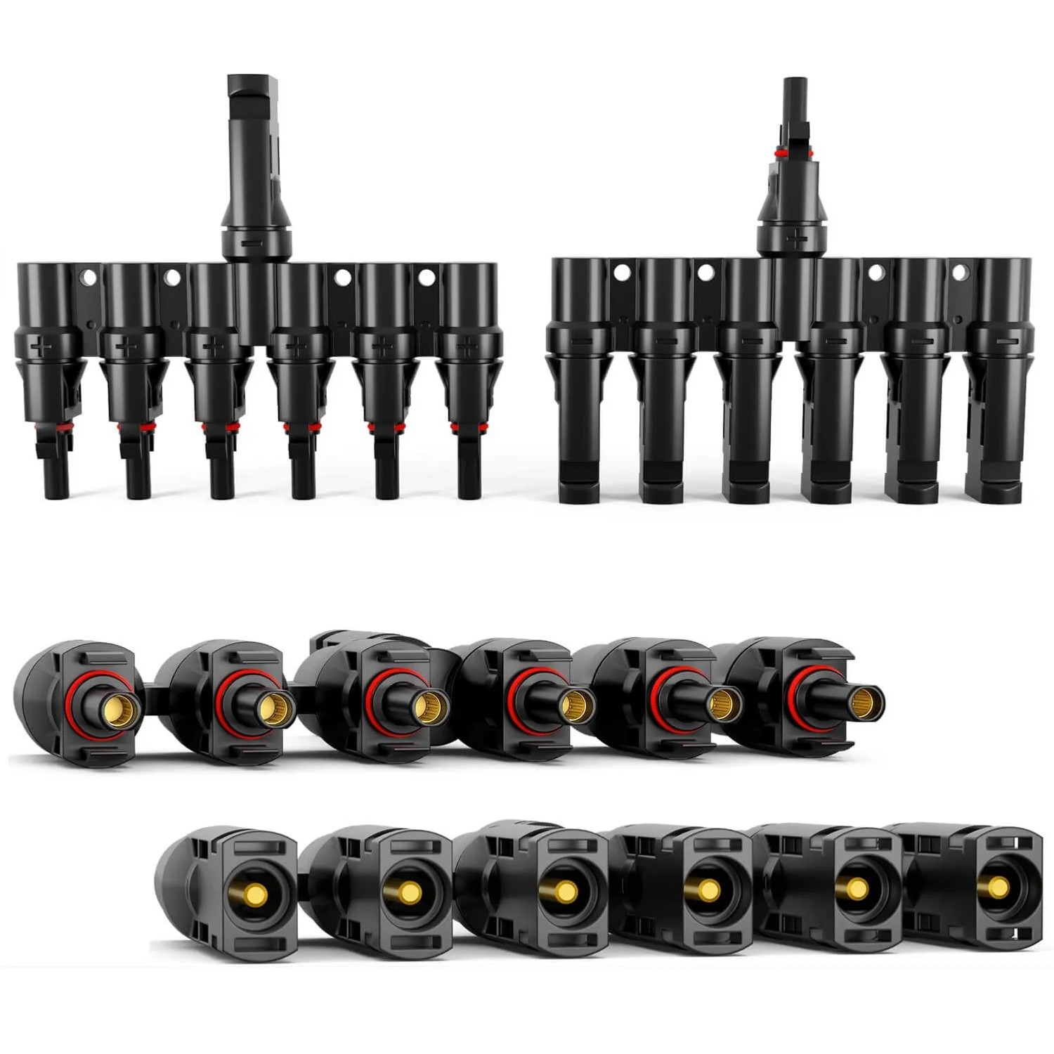 hb-digital Solar Stecker Verteiler Typ-T 6-fach Solarkabel Verbinder